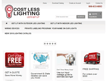 Tablet Screenshot of costlesslighting.com